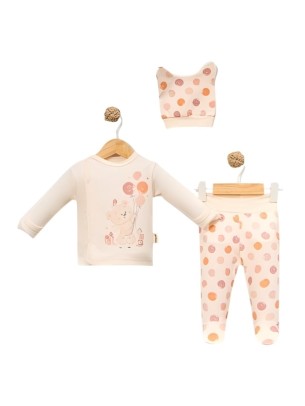 Σετ Νεογέννητο 3Τμχ Για Κορίτσι 0-3 Μηνών Πούδρα