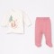 Σετ Νεογέννητο 2Τμχ Για Κορίτσι  0-3 Μηνών Λευκό-Ροζ
