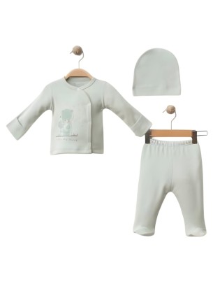 Σετ Νεογέννητο 3Τμχ Για Αγόρι  0-3 Μηνών Πράσινο