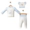 Σετ Νεογέννητο 3Τμχ Για Αγόρι  0-3 Μηνών Μπλε