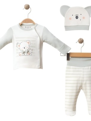 Σετ Νεογέννητο 3Τμχ Για Αγόρι  0-3 Μηνών Πράσινο