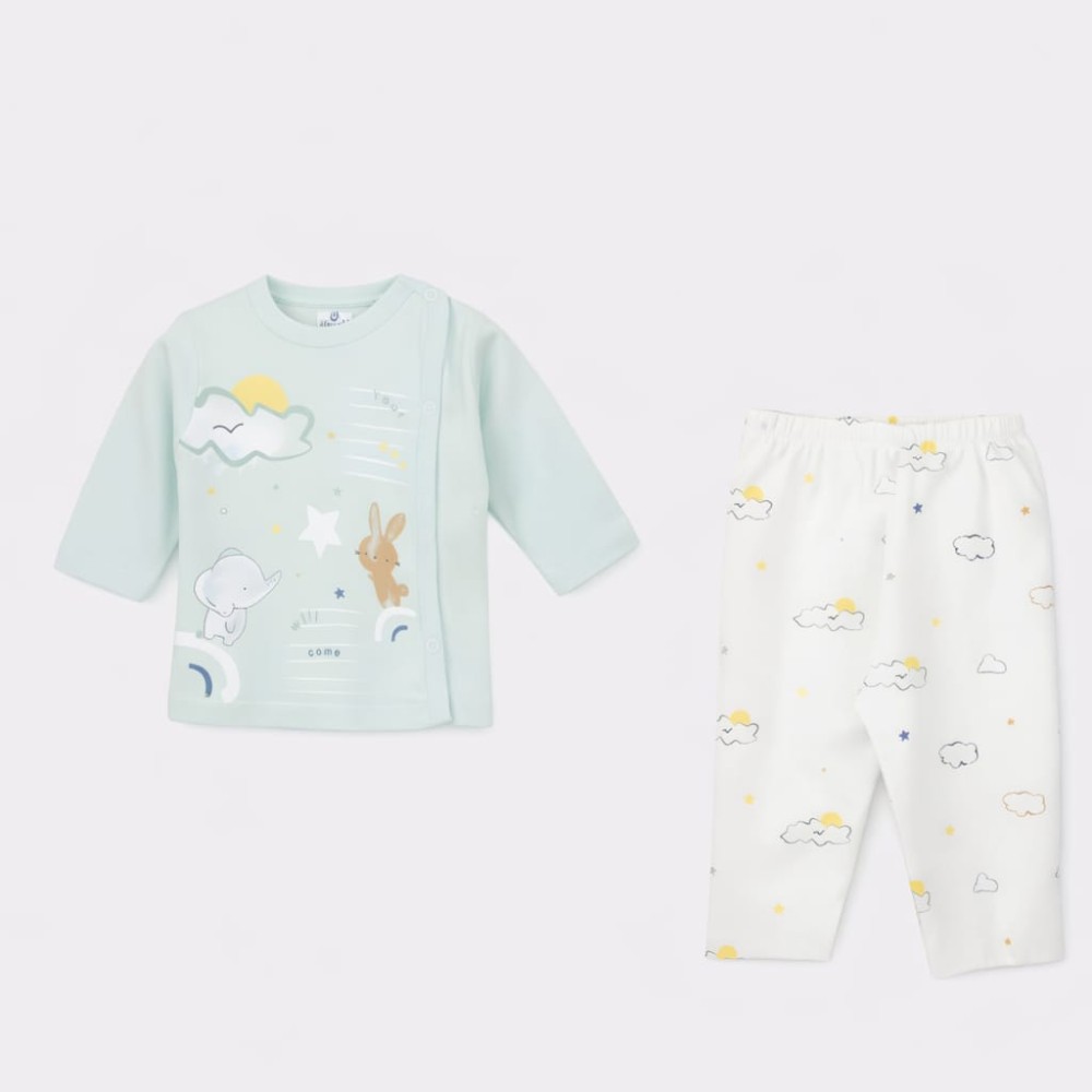 Σετ Νεογέννητο 2Τμχ Για Αγόρι  0-3 Μηνών Πράσινο