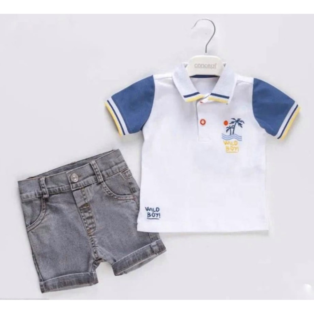  Βρεφικό Σετ Για Αγόρι 6-24 Μηνών Λευκό