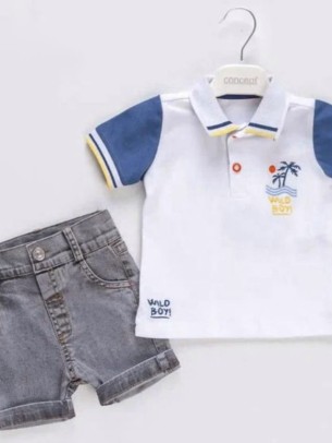  Βρεφικό Σετ Για Αγόρι 6-24 Μηνών Λευκό