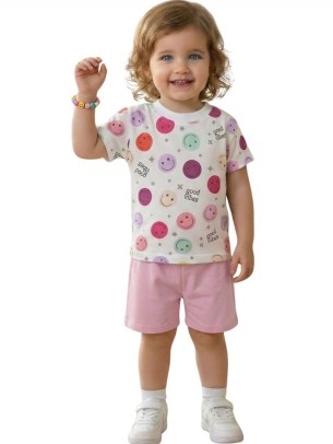 Βρεφικό Σετ Για Κορίτσι 6-24 Μηνών Ροζ