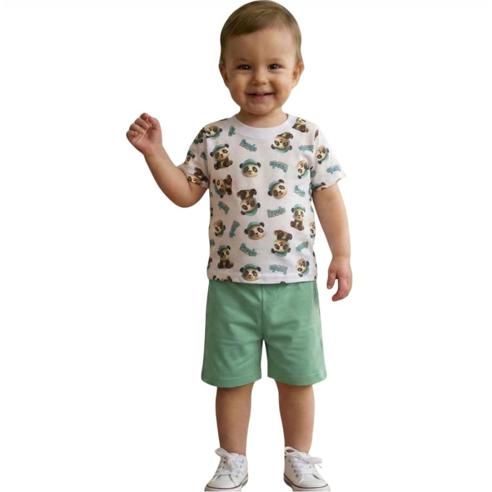 Βρεφικό Σετ Για Αγόρι 6-24 Μηνών Λευκό-Πράσινο