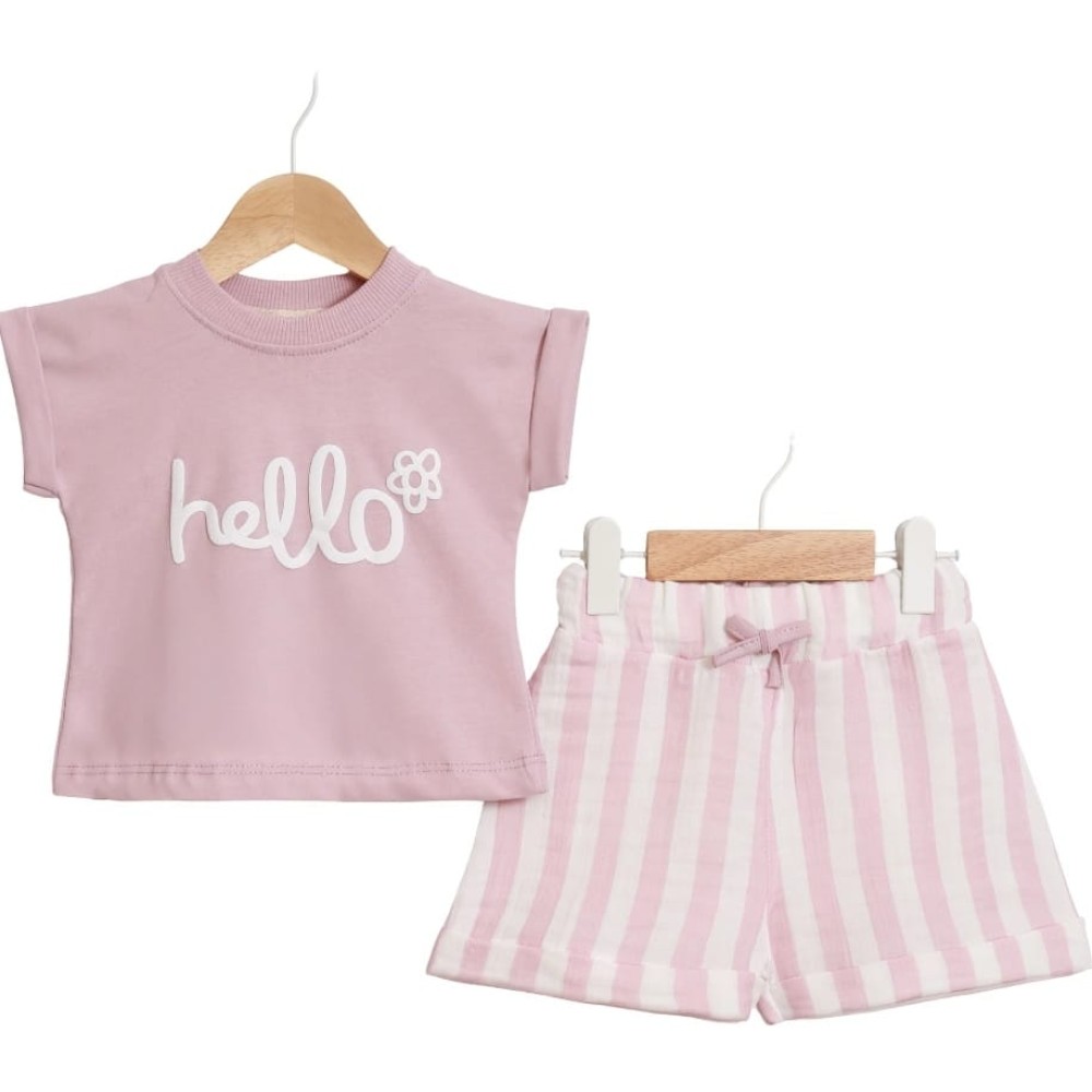 Βρεφικό Σετ Για Κορίτσι 6-18 Μηνών Ροζ