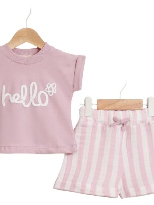 Βρεφικό Σετ Για Κορίτσι 6-18 Μηνών Ροζ