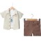Βρεφικό Σετ 3Τμχ Για Αγόρι 6-24 Μηνών Καφέ