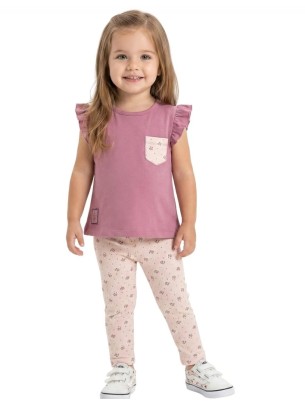 Βρεφικό Σετ Για Κορίτσι 9-36 Μηνών Κερασί