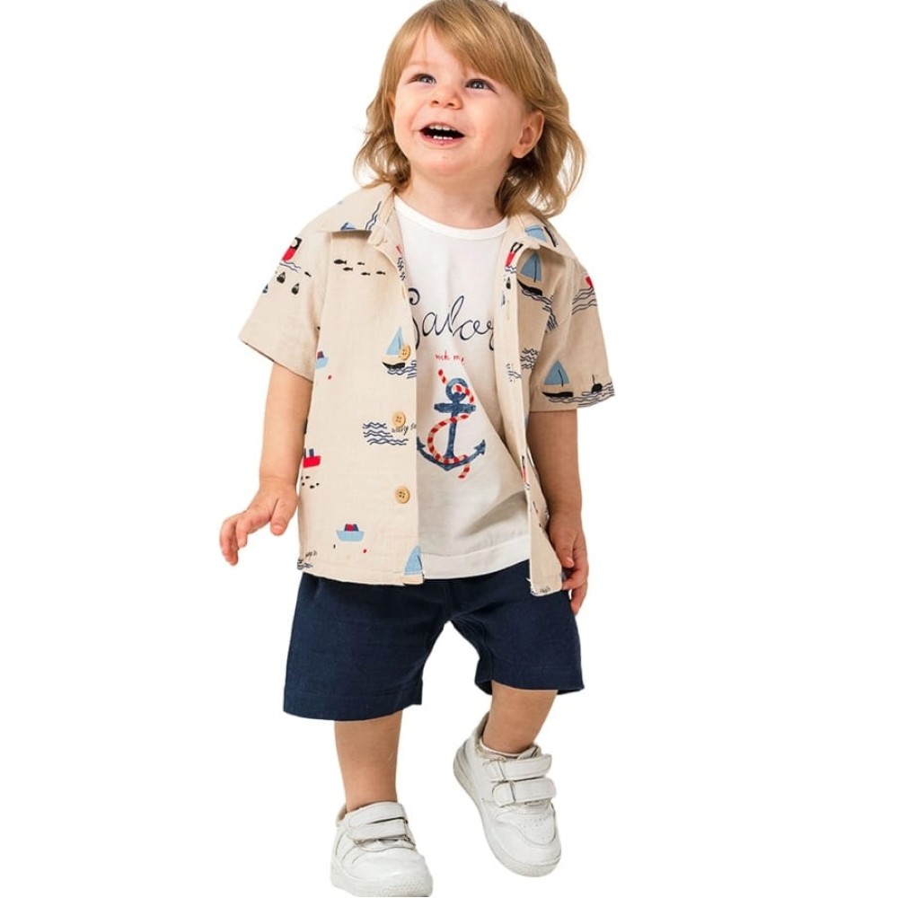 Βρεφικό Σετ 3Τμχ Για Αγόρι 6-24 Μηνών Μπεζ