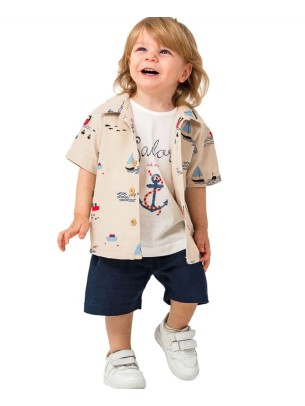 Βρεφικό Σετ 3Τμχ Για Αγόρι 6-24 Μηνών Μπεζ