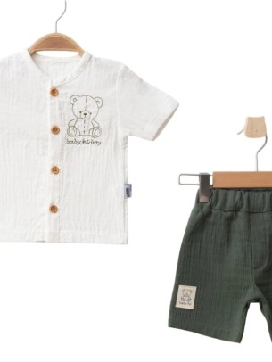 Βρεφικό Σετ Για Αγόρι 6-18 Μηνών Λευκό-Πράσινο