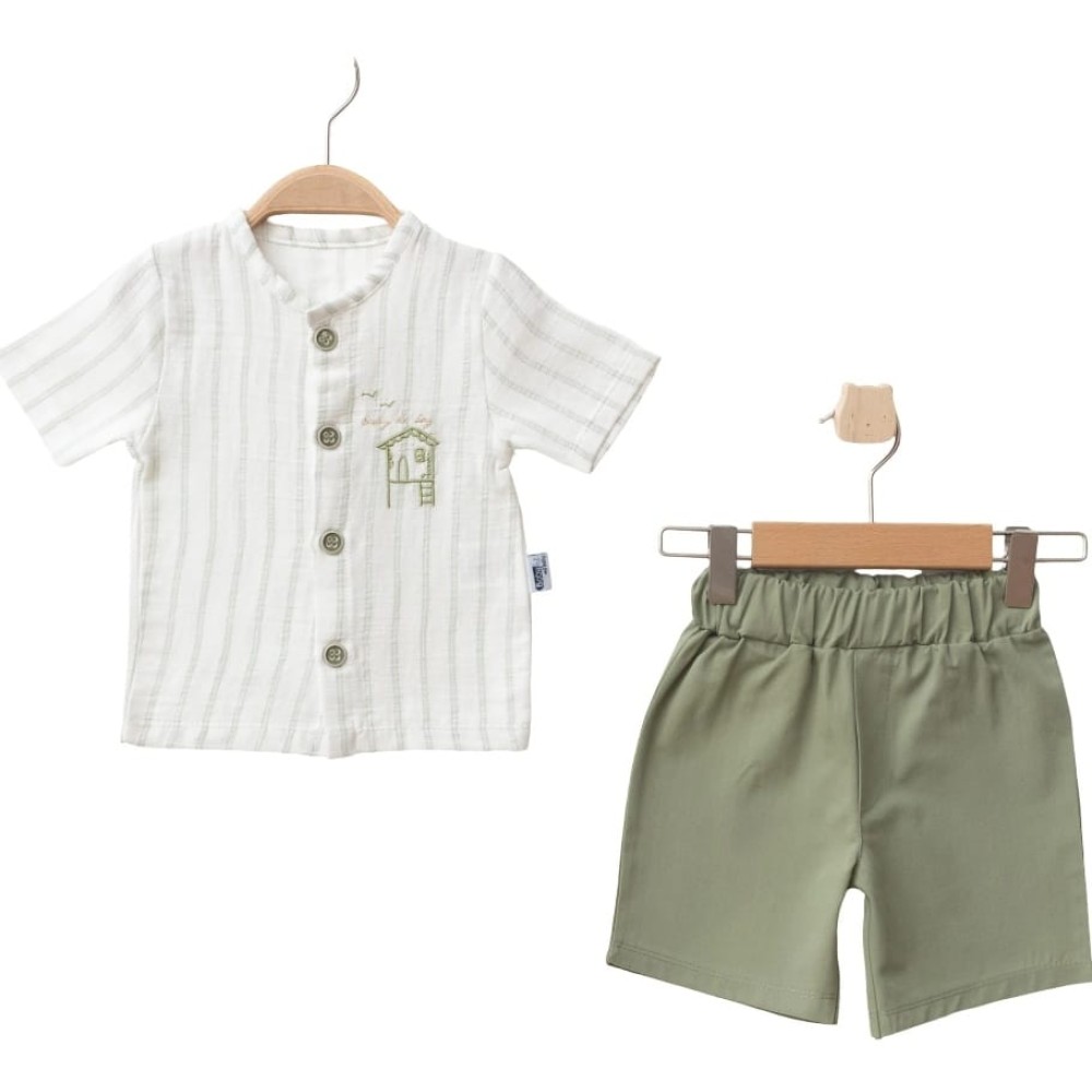 Βρεφικό Σετ Για Αγόρι 9-18 Μηνών Πράσινο 