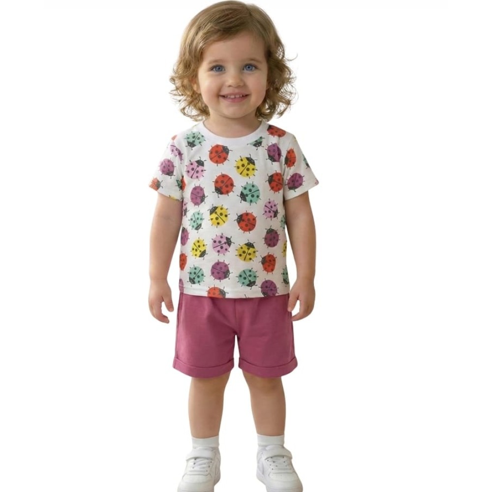 Βρεφικό Σετ Για Κορίτσι 6-24 Μηνών Κερασί