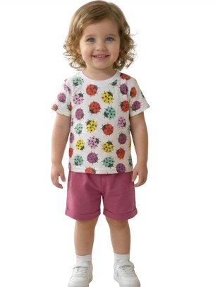 Βρεφικό Σετ Για Κορίτσι 6-24 Μηνών Κερασί