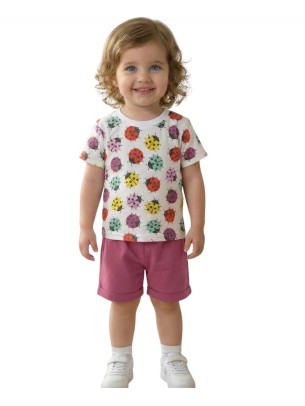 Βρεφικό Σετ Για Κορίτσι 6-24 Μηνών Κερασί