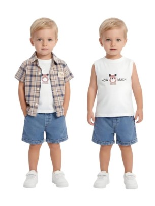 Βρεφικό Σετ Για Αγόρι 6-24 Μηνών Μπεζ- Σκούρο Μπλε