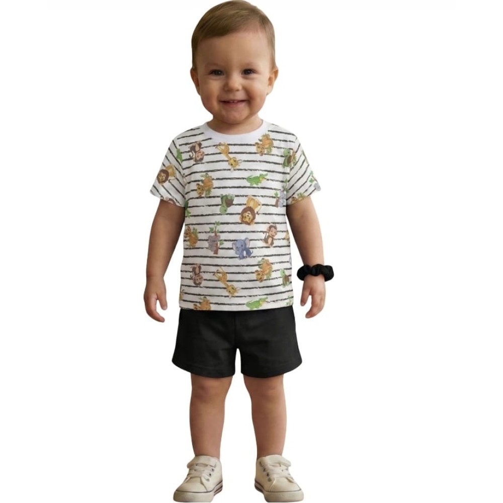 Βρεφικό Σετ Για Αγόρι 6-24 Μηνών Λευκό-Μαύρο