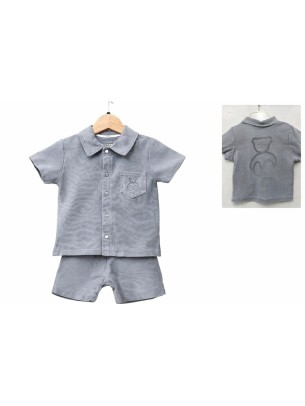 Βρεφικό Σετ Για Αγόρι 6-24 Μηνών Γκρί