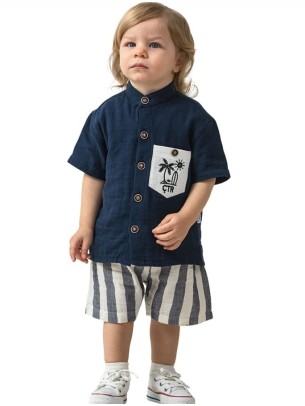 Βρεφικό Σετ Για Αγόρι 6-24 Μηνών Σκούρο Μπλε