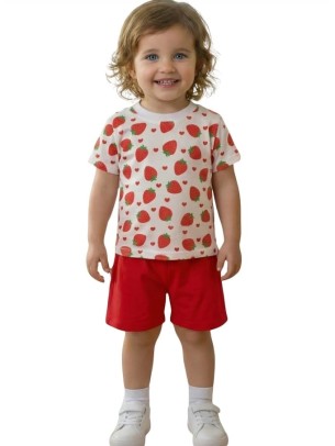 Βρεφικό Σετ Για Κορίτσι 6-24 Μηνών Κόκκινο