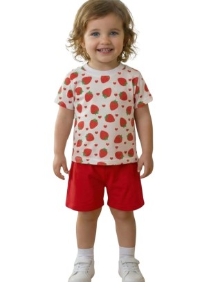 Βρεφικό Σετ Για Κορίτσι 6-24 Μηνών Κόκκινο