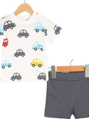 Βρεφικό Σετ Για Αγόρι 6-18 Μηνών Λεύκο-Γκρι