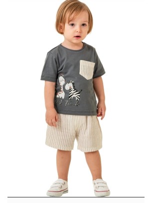 Βρεφικό Σετ Για Αγόρι 9-24 Μηνών Ανθρακί