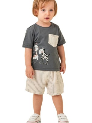 Βρεφικό Σετ Για Αγόρι 9-24 Μηνών Ανθρακί