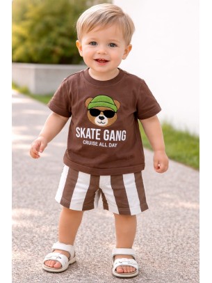 Βρεφικό Σετ Για Αγόρι 6-24 Μηνών Καφέ