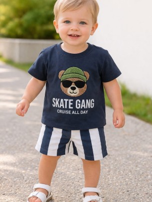 Βρεφικό Σετ Για Αγόρι 6-24 Μηνών Aνθρακί