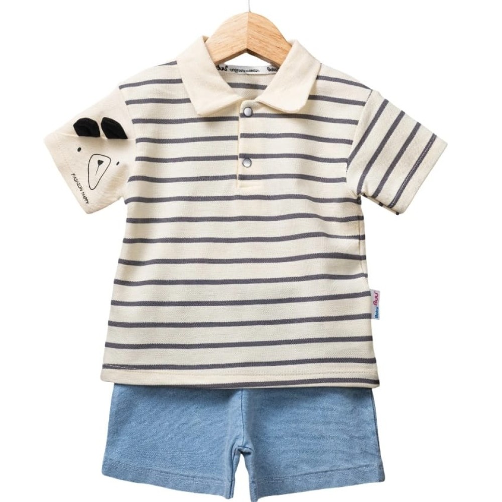 Βρεφικό Σετ Για Αγόρι 6-24 Μηνών Εκρού