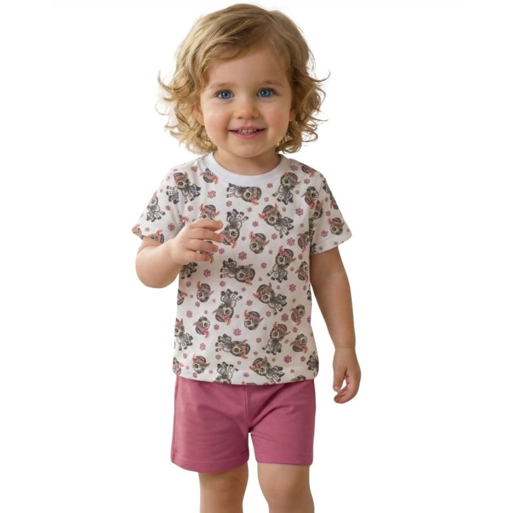 Βρεφικό Σετ Για Κορίτσι 6-24 Μηνών Κερασί