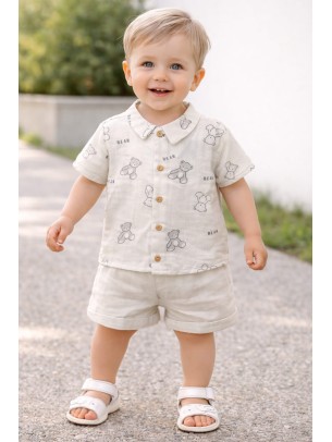 Βρεφικό Σετ Για Αγόρι 6-24 Μηνών Λευκό