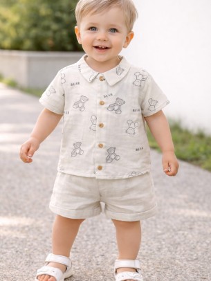 Βρεφικό Σετ Για Αγόρι 6-24 Μηνών Λευκό