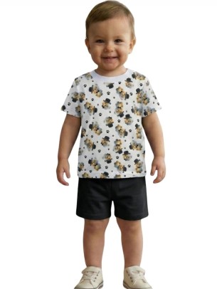 Βρεφικό Σετ Για Αγόρι 6-24 Μηνών Λευκό-Μαύρο