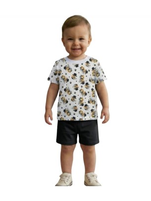 Βρεφικό Σετ Για Αγόρι 6-24 Μηνών Λευκό-Μαύρο