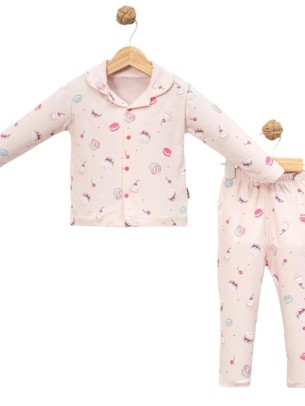 Βρεφική Σετ Πιτζάμα Για Κορίτσι 6-24 Μηνών Πούδρα