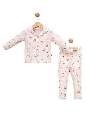 Βρεφική Σετ Πιτζάμα Για Κορίτσι 6-24 Μηνών Πούδρα