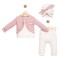 Σετ Νεογέννητο 3Τμχ Για Κορίτσι 0-3 Μηνών Ροζ