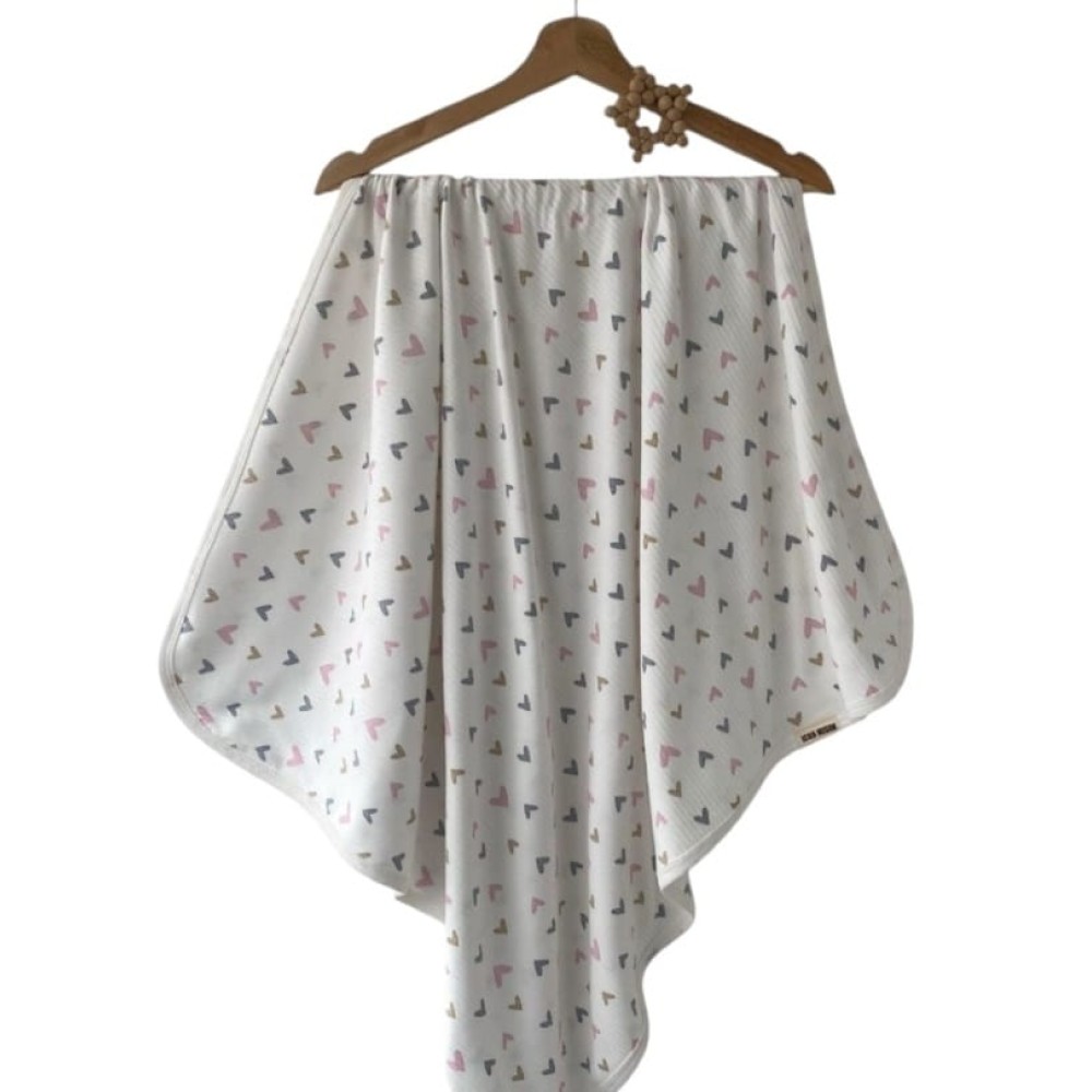 Βρεφική Κουβέρτα Αγκαλιάς Για Κορίτσι Λευκό-Ροζ