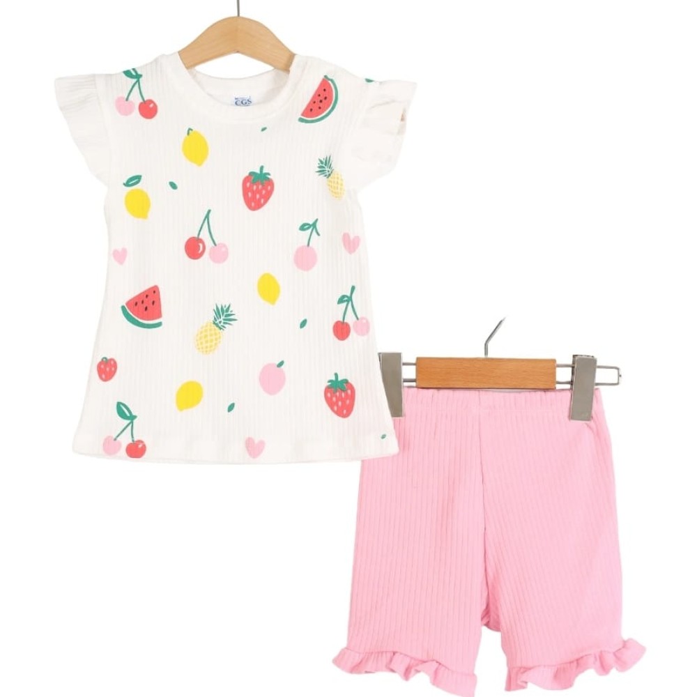 Βρεφικό Σετ Για Αγόρι 6-18 Μηνών Λευκό-Ροζ