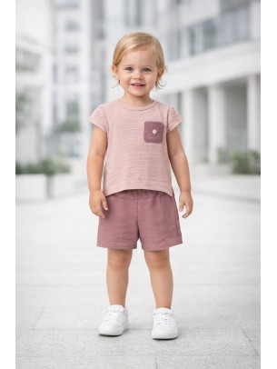 Βρεφικό Σετ Για Κορίτσι 9-36 Μηνών Ροζ