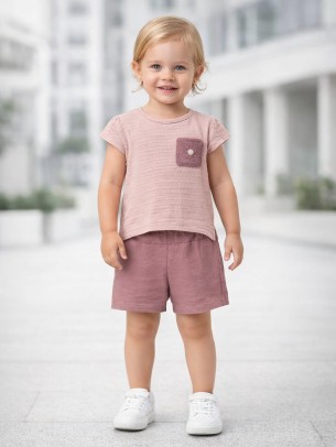 Βρεφικό Σετ Για Κορίτσι 9-36 Μηνών Ροζ