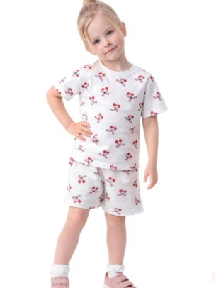 Παιδικό Σετ Πιτζάμα Για Κορίτσι 6-9 Χρονών Λευκό