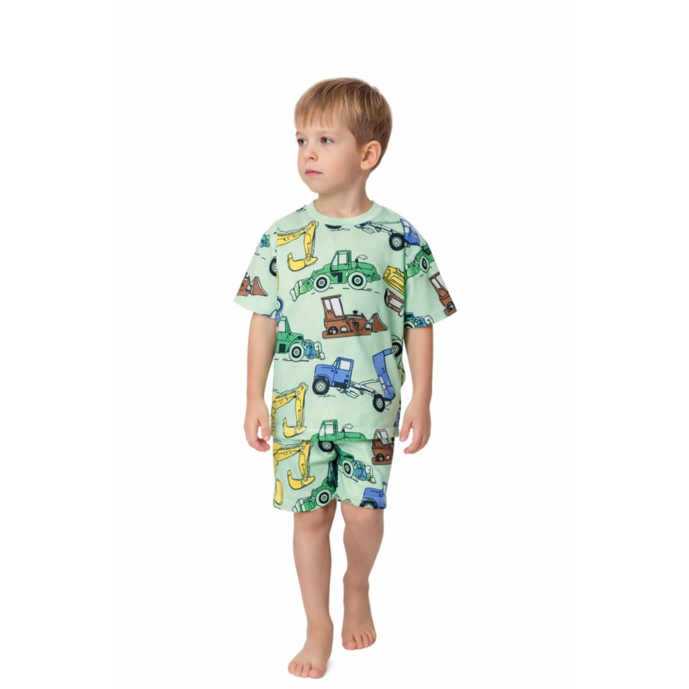 Παιδικό Σετ Πιτζάμα Για Αγόρι 6-9 Χρονών Λαχανί