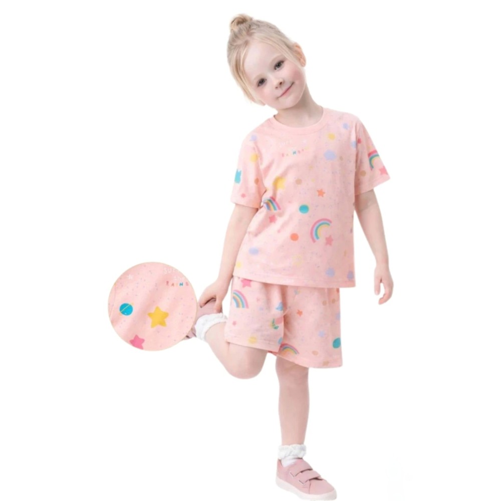 Παιδικό Σετ Πιτζάμα Για Κορίτσι 2-5 Χρονών Σομόν