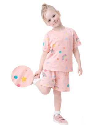 Παιδικό Σετ Πιτζάμα Για Κορίτσι 6-9 Χρονών Σομόν
