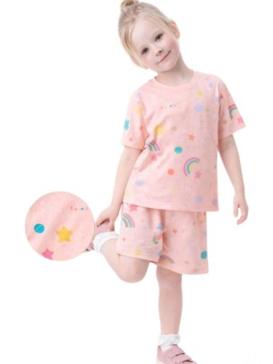 Παιδικό Σετ Πιτζάμα Για Κορίτσι 6-9 Χρονών Σομόν